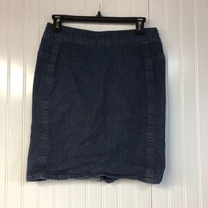 Converse Denim Blue Jean Skirt Size 28 Fitted Zipper Back